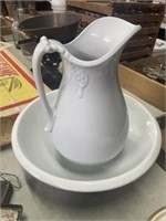 Iron Stone wash bowl and pitcher