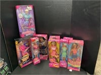 9 NOS Barbie Dolls, Olympic, Penn State.