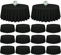 12 Pack Round Tablecloth 90 inch Black Table cloth