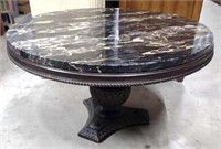 Round Black Marble Top Table