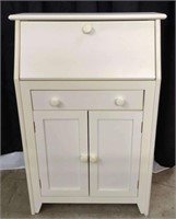 White Drop Front Cabinet