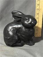 Vintage cast-iron rabbit, figure statue