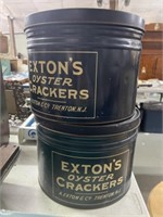 2 Exton’s oyster crackers tin