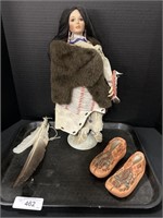 Native America Doll & Pottery Shoes.