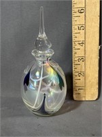 Blown glass perfume bottle