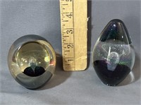 Pair of Very nice Eicholt paperweights