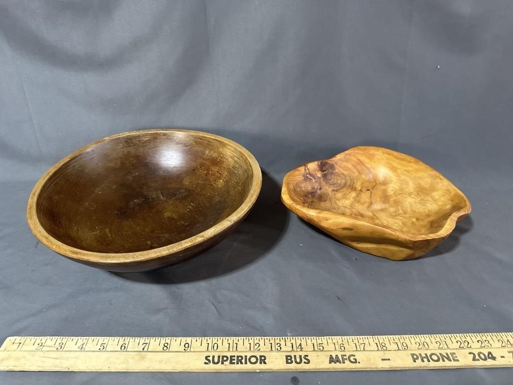Pair of wooden bowls
