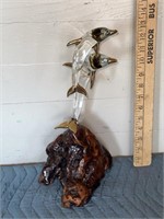 Glass dolphin, figurines