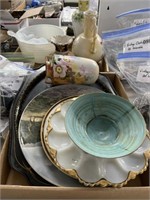 platters and vase lot