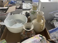 vase and glass lot
