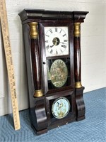 Seth Thomas clock with reverse painting on glass
