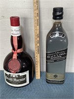 Large Grand Marnier and Black Label, plastic