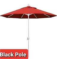 California Umbrella, 9' Round Market Umbrella, Bla