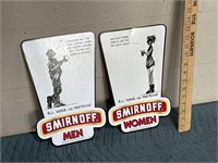 Smirnoff men and women Signs advertising
