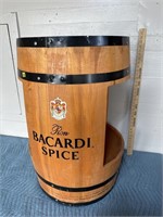 Bacardi advertising store barrel