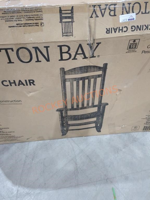 Hampton Bay Wood Rocking Chair White Finish