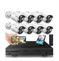 OOSSXX POE 8 Channel, 5.0MP PoE 8 Cameras 60 Days