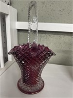 Purple glass basket