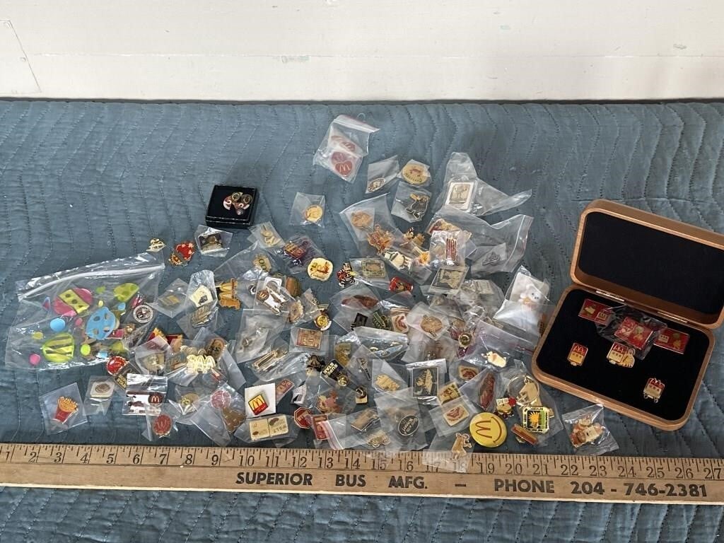 Large lot of McDonald’s, collectible pins