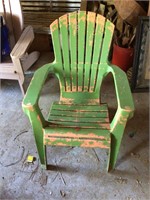 Plastic Adirondack Style Chair