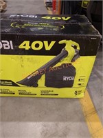 RYOBI 40V leaf vacuum with 5AH battery and charger