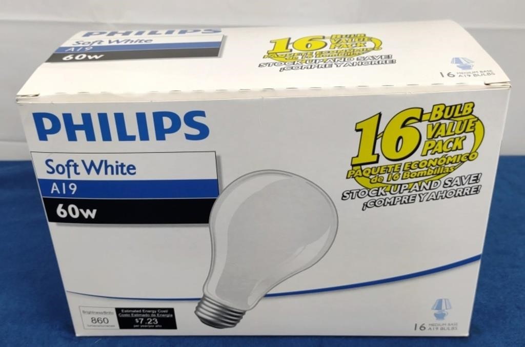 Philips 60watt Soft White Light Bulbs (6)