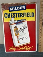 Chesterfield metal cigarette advertising sign