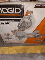 RIDGID corded 10" dual bevel miter saw