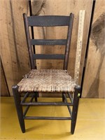 Antique chair with stenciling