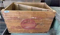 Antique Wooden Advertising Crate.