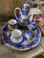 8pc KPM porcelain tea set n tray
