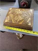 Vintage Inlay wooden jewelry trinket box