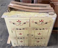 Antique Farmhouse Style Kitchen Cabinet.
