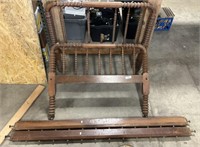 Antique Solid Wood Twin Size Bed Frame.