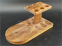 Wood pipe stand, 5.5" tall