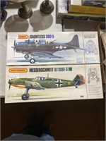 2 matchbox military airplanes models in boxes