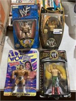 4 vintage wrestling WCW WWE figures in original