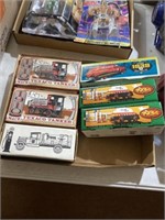 6 vintage gas truck banks in boxes Texaco n more
