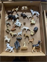 Dog figurines porcelain n metal large lot