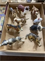 Box porcelain dog figurines