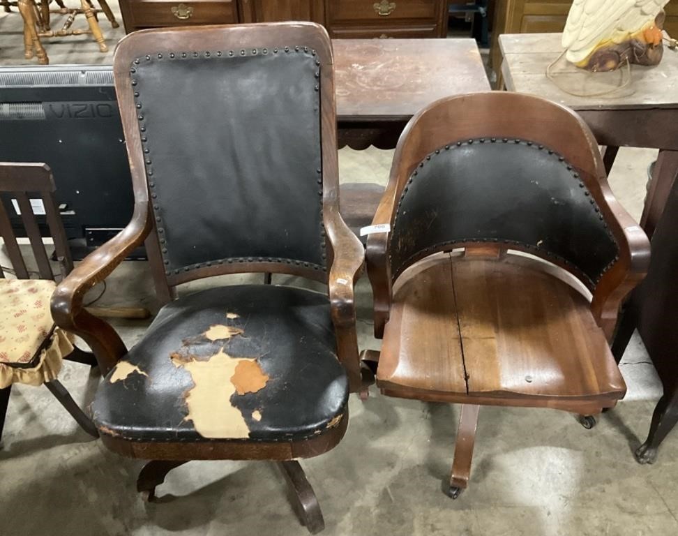Vintage Leather Office Chairs.