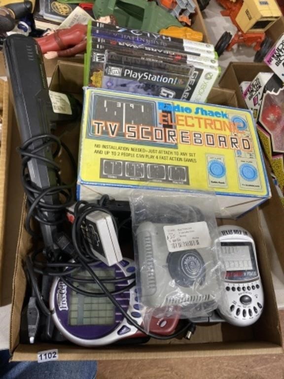 Vintage video games Plat station X-Box radio