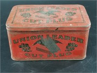Union Leader cut plug tobacco tin