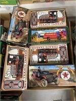 6 Texaco die-cart trucks in boxes