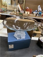 Large crystal bowl compote 14" dia.