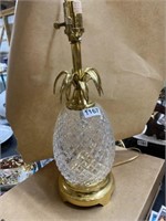 Waterford crystal pineapple lamp signed