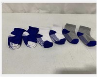 TODDLERS KIDS SOCKS WITH GRIPPERS MEDIUM 6 PAIRS