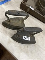 2 cast iron irons