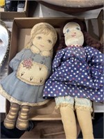 2 fabric dolls