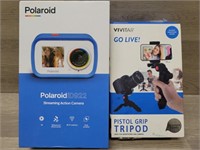 Polaroid Streaming Camera & Vivitar Tripod